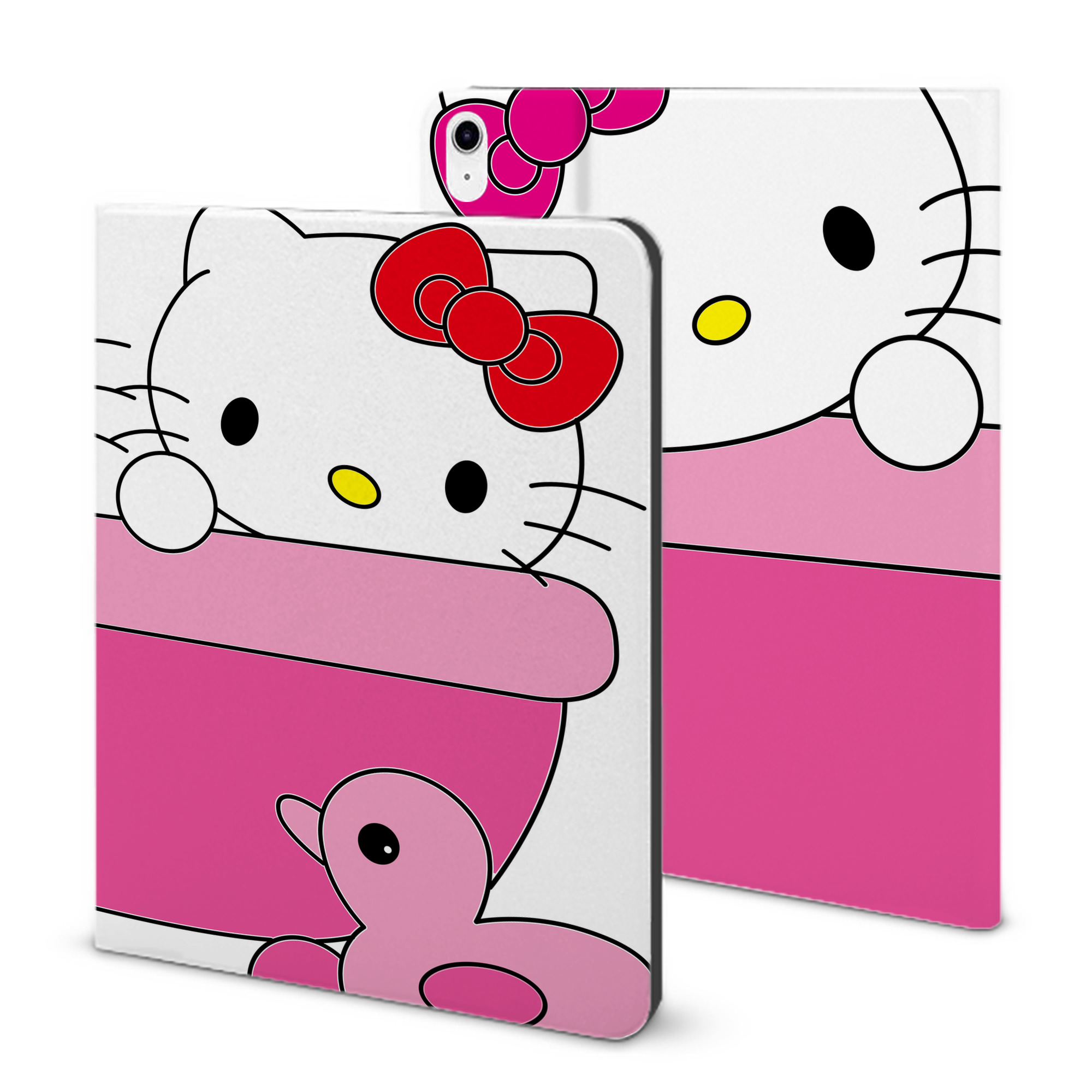 （画像用） Hello Kitty ハローキティ IPad ケース ブック型 PUレザー TPU 耐衝撃 軽量 薄型 ペン収納なし 全面保護 IPad 各モデル対応